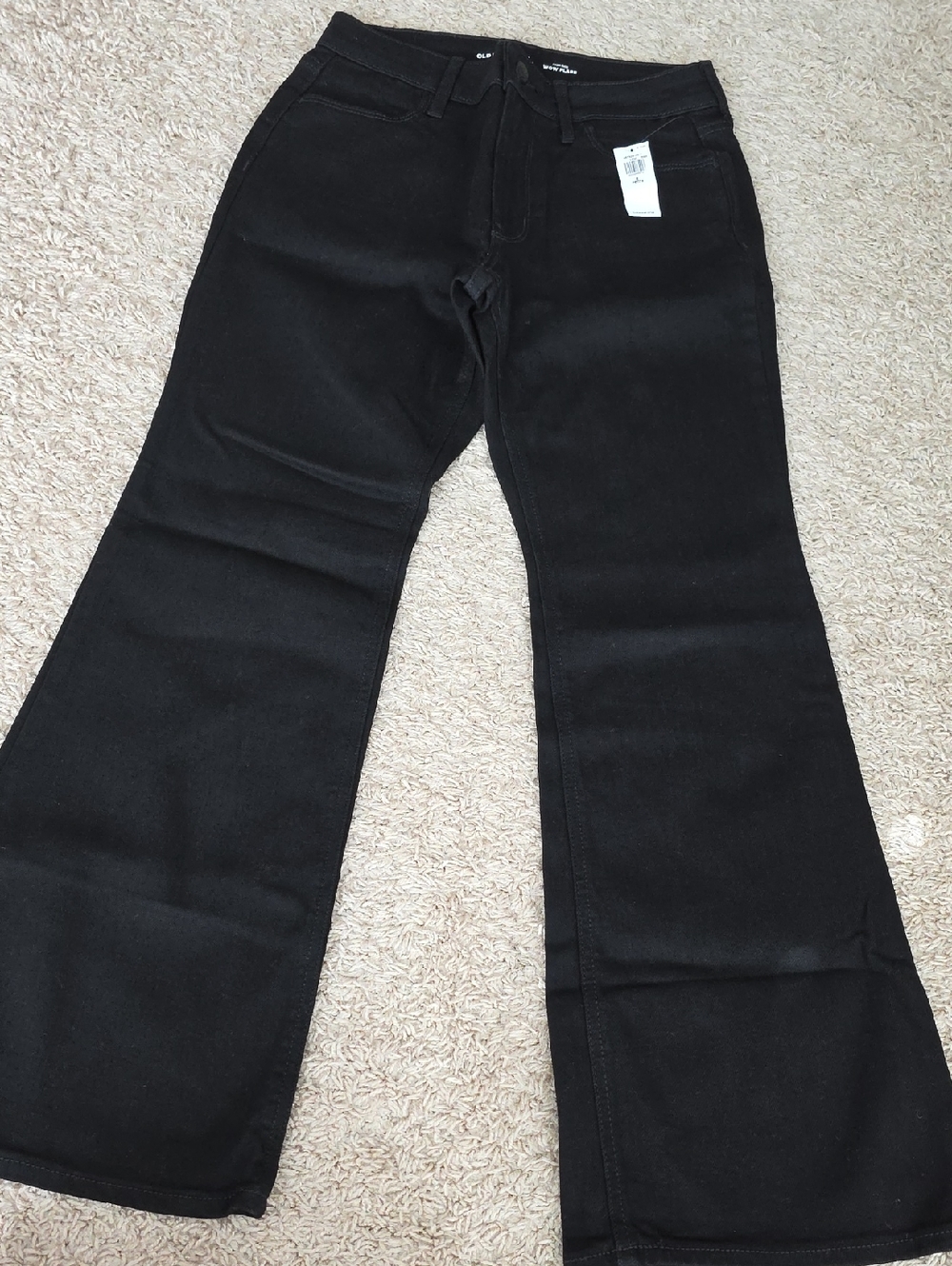 Old Navy Black High-Rise Wow Flare Jeans